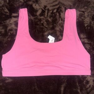 Fabletics Scoop Neck Pink Sports Bra
